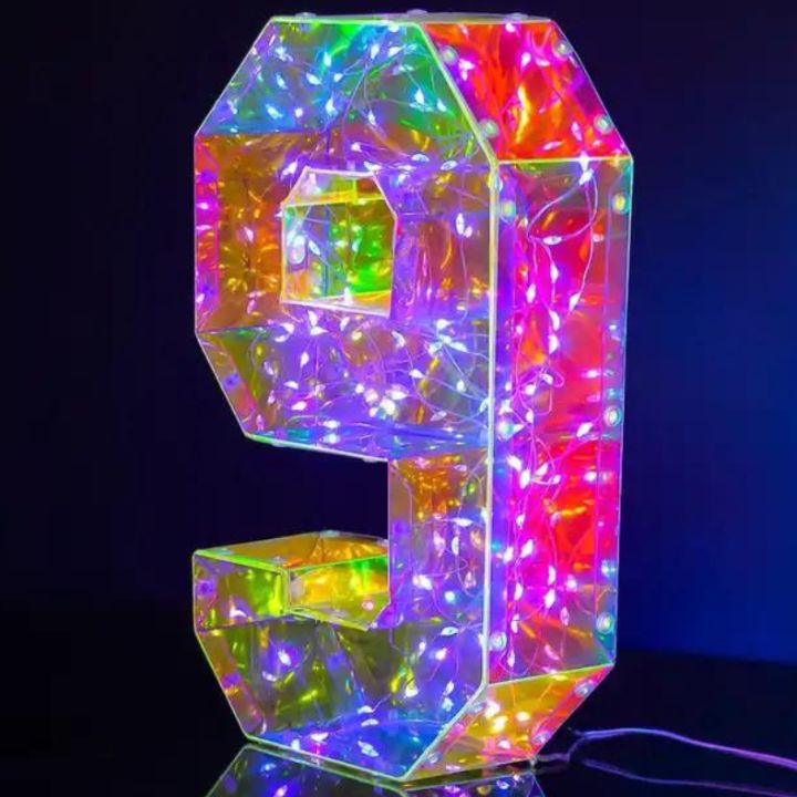 Hologram LED Light Numbers