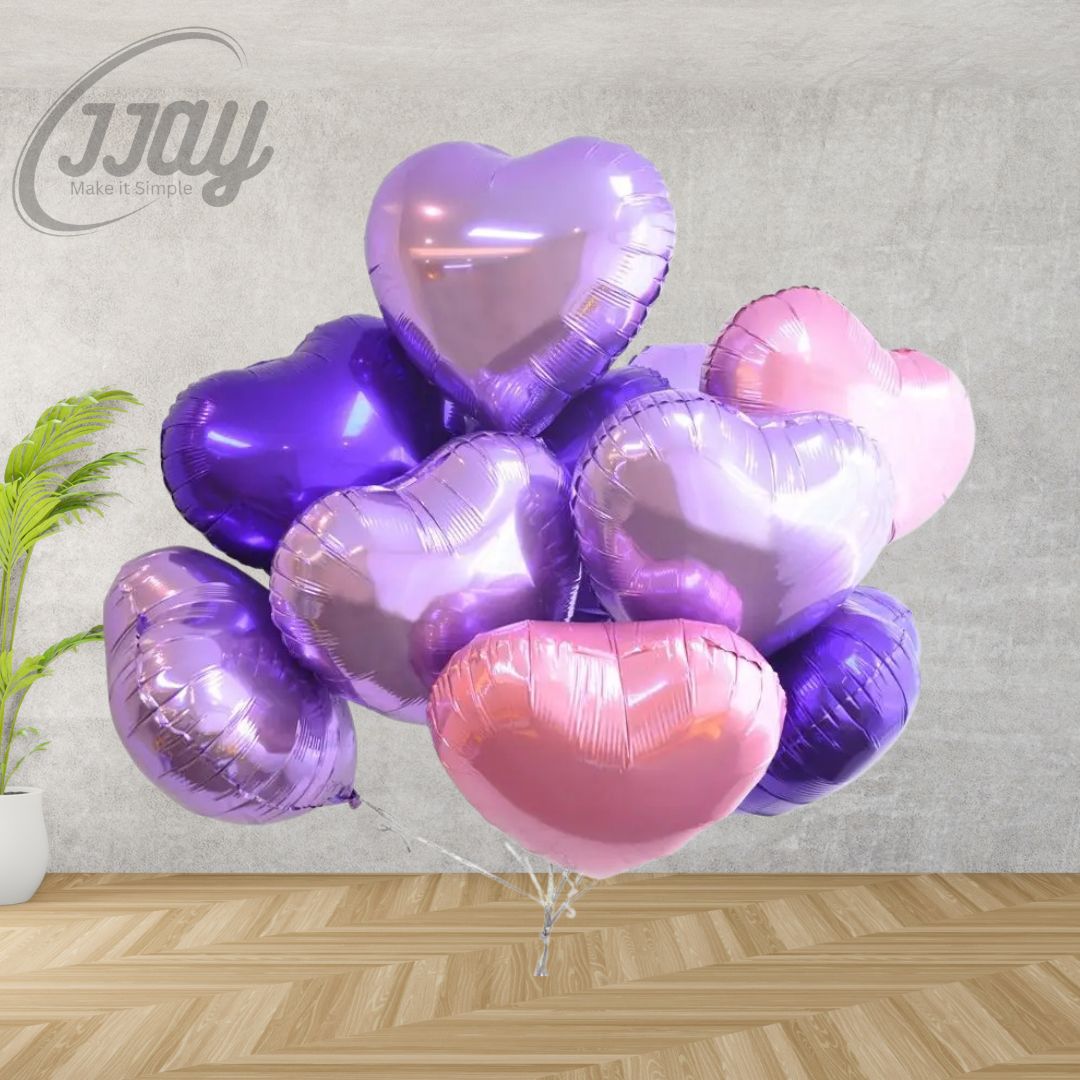 Helium Heart Bunch