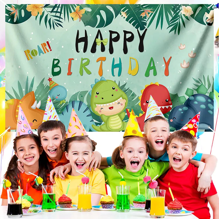 Dinosaur Long Backdrop Banner