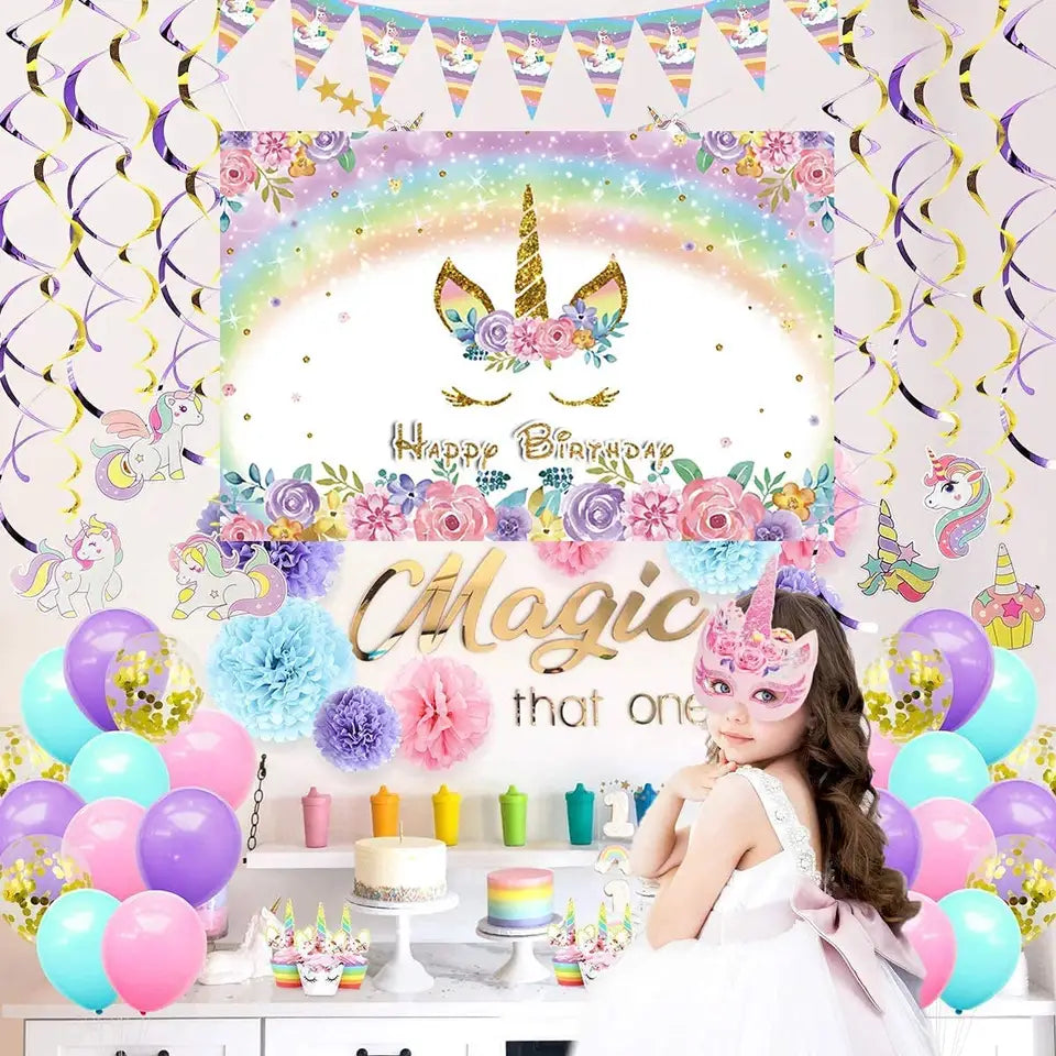 Unicorn Long Backdrop Banner