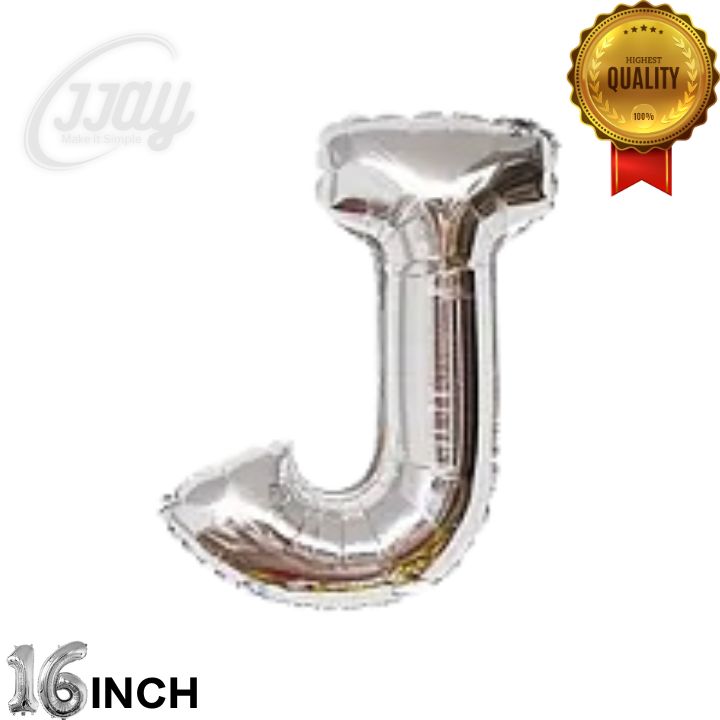 16in  Foil Letter (J)